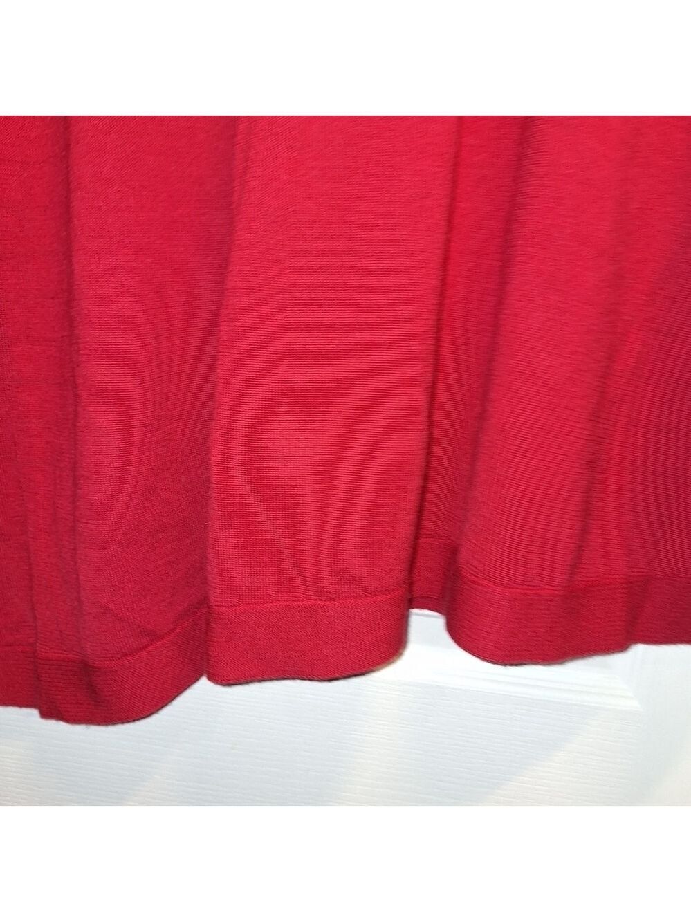 Norm Thompson Red Merino Wool Cowl Neck Sweater Medium - Picture 2 of 4